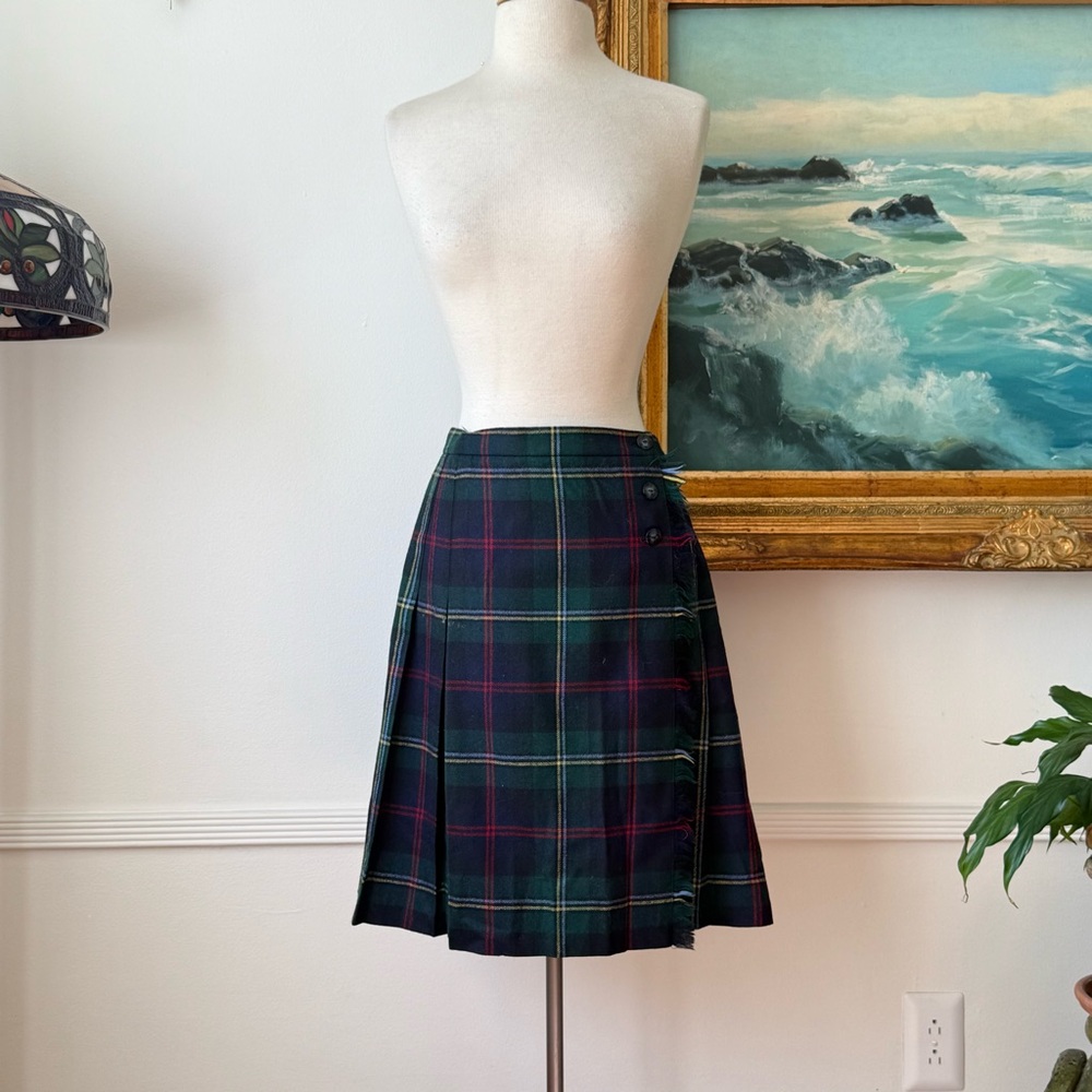 Classic Tartan Wool Skirt